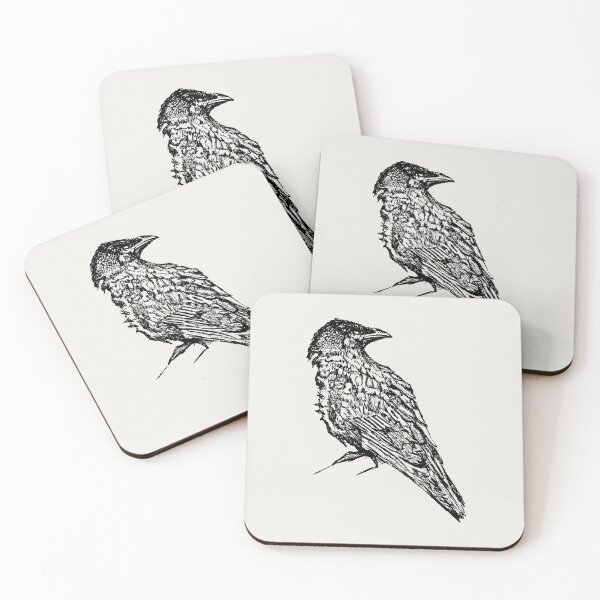 Item preview, Crow - (#F0EEE9) designed and sold by The Stippler Process.
