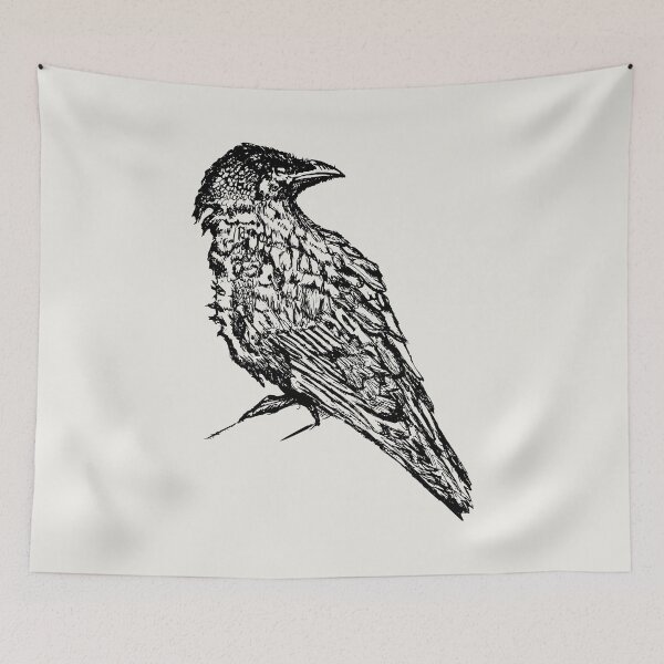 Item preview, Crow - (#F0EEE9) designed and sold by The Stippler Process.