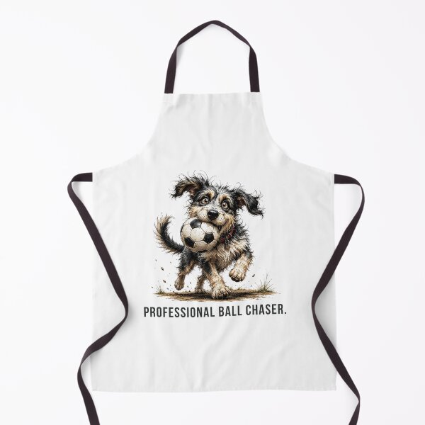 Item preview, Professional Ball Chaser – Football Scruffy Dog Illustration designed and sold by PAPIRO SIGLO XXI.
