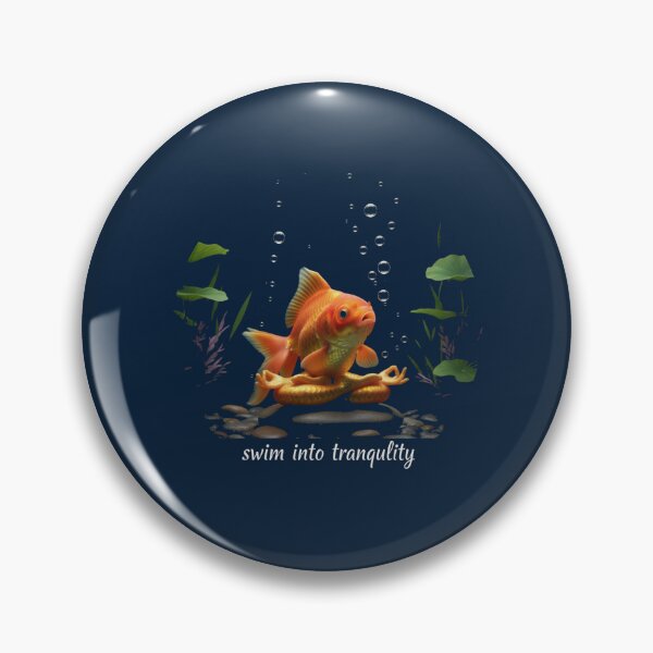 Item preview, Smiling Goldfish Swim Into Tranquility Yogi Pose designed and sold by WellspringXflow.