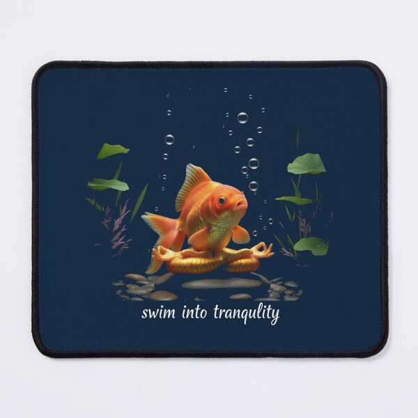 Item preview, Smiling Goldfish Swim Into Tranquility Yogi Pose designed and sold by WellspringXflow.