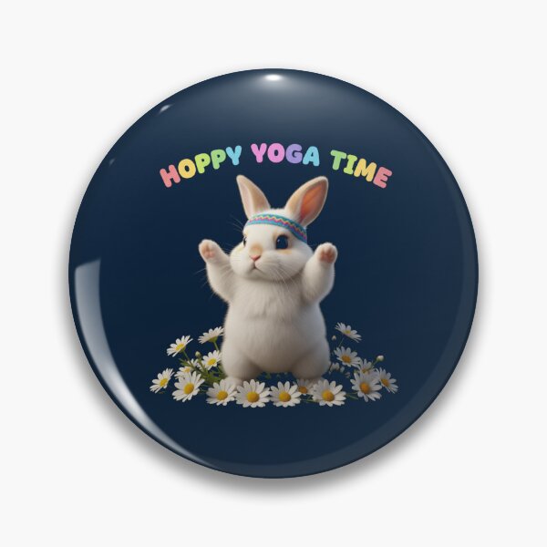 Item preview, Sweet Bunny Hoppy Yoga Time Warrior Pose Design designed and sold by WellspringXflow.