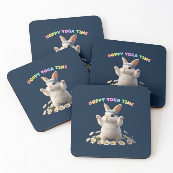 Item preview, Sweet Bunny Hoppy Yoga Time Warrior Pose Design designed and sold by WellspringXflow.