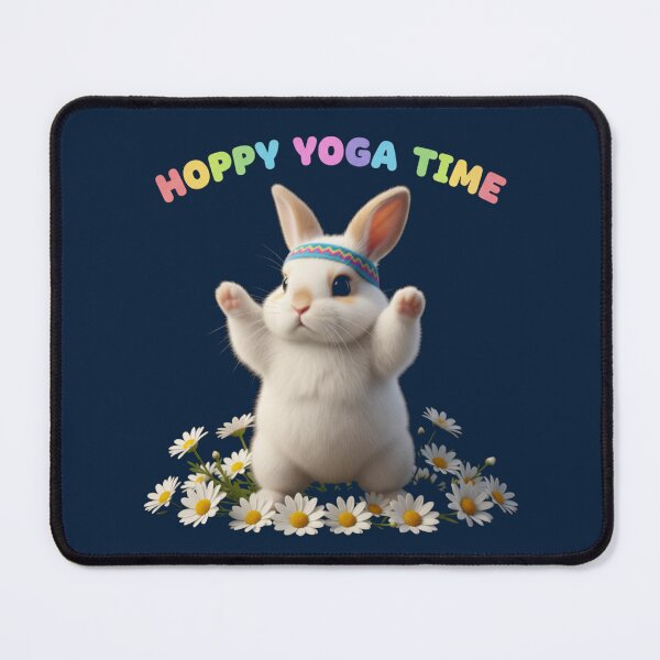 Item preview, Sweet Bunny Hoppy Yoga Time Warrior Pose Design designed and sold by WellspringXflow.