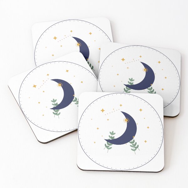 Item preview, Celestial Crescent Moon & Botanicals designed and sold by mac2018.