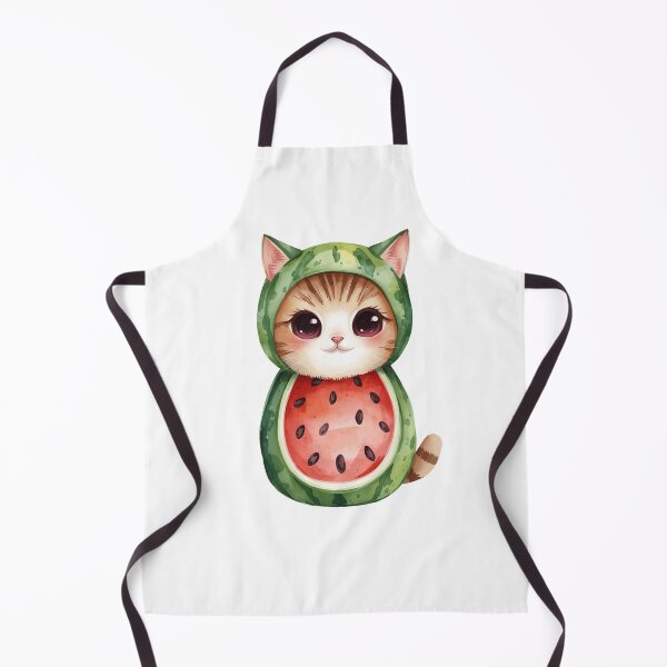 Item preview, Cute little watermelon cat in kawaii style designed and sold by uunaa.