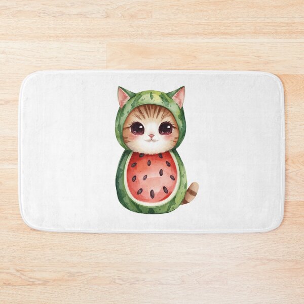 Item preview,  Cute little watermelon cat in kawaii style designed and sold by uunaa.