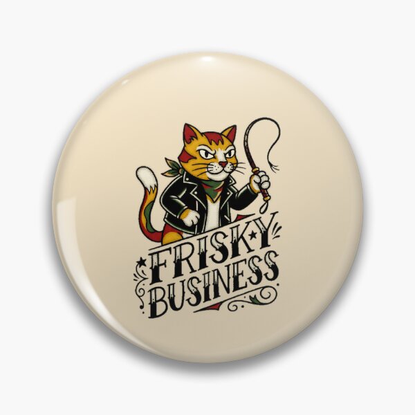 Item preview, Frisky Business Cat Leather Jacket Whip Tattoo Flash Graphic — Funny Adult Humor Attitude Streetwear  designed and sold by SkTee2k.
