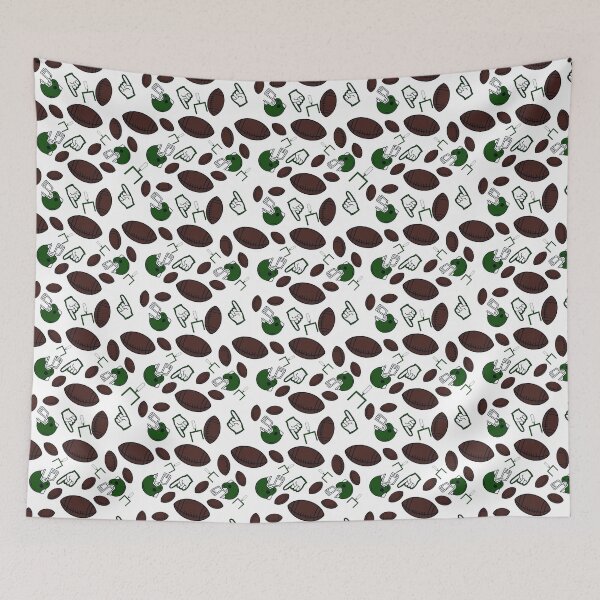 Item preview, Football seamless pattern green and white designed and sold by SeamlessArtists.