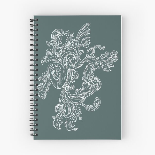 Item preview, Heraldic Floral Line Drawing - Medieval Vintage Curls Illustration designed and sold by JustasVebra.