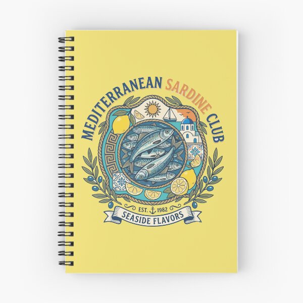 Item preview, Mediterranean Sardine Club - Vintage Seaside Flavors Badge designed and sold by angelisart.