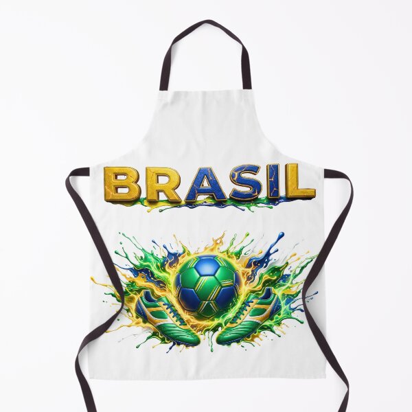 Item preview, Brazil Soccer Ball & Cleats | Brazilian Football Fan Design | Green Yellow Blue Sports Graphic designed and sold by ArtSpark Studio.