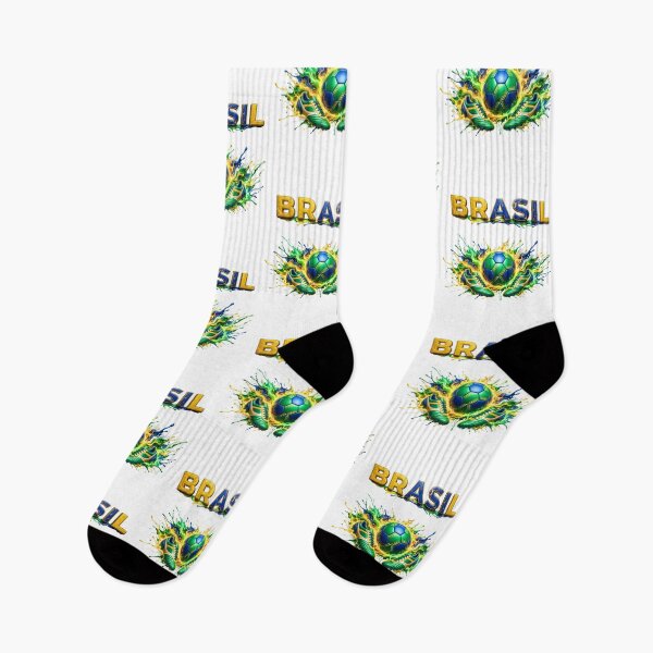 Item preview, Brazil Soccer Ball & Cleats | Brazilian Football Fan Design | Green Yellow Blue Sports Graphic designed and sold by ArtSpark Studio.