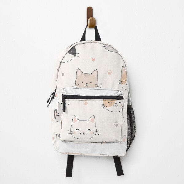 Item preview, Cute Cat Faces Seamless Pattern designed and sold by ubeyeart.