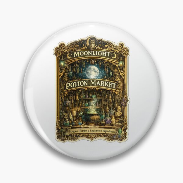 Item preview, Moonlight Potion Market | Enchanted Fantasy Apothecary | Magical Witchcore Shop Design designed and sold by MrDev.