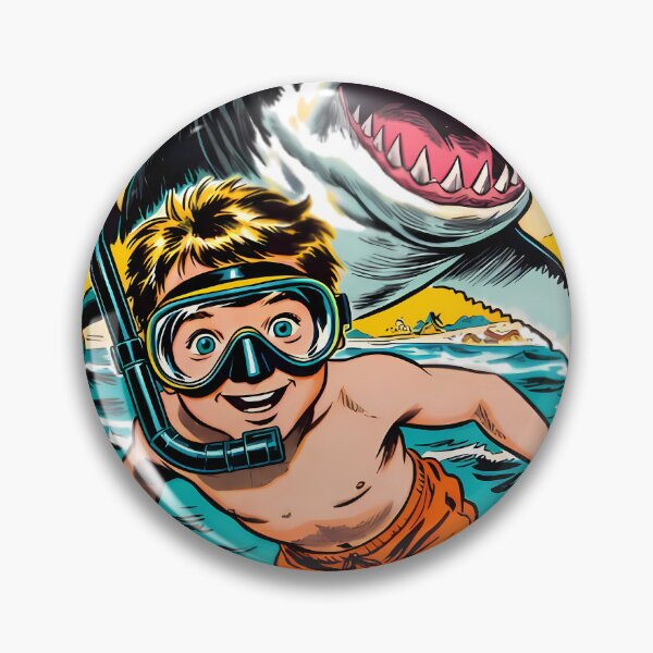Item preview, Boy Snorkeling with Great White Shark  designed and sold by By:MarcinK.