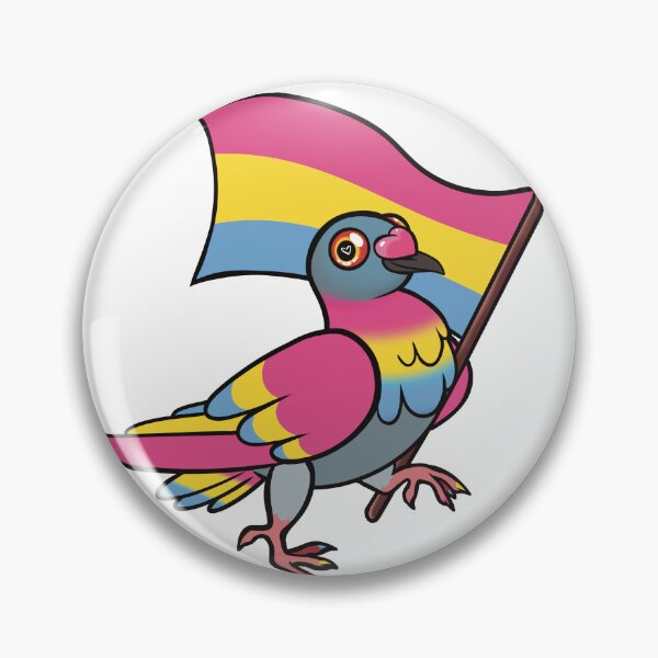 Item preview, Pansexual pigeon pride designed and sold by LeifrogDesigns.