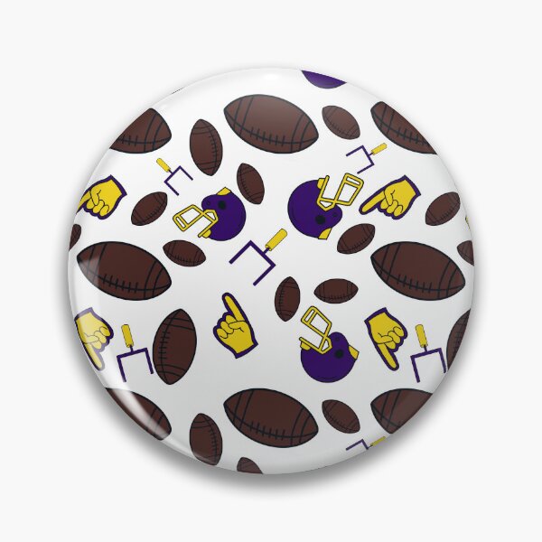 Item preview, Football seamless pattern purple and gold designed and sold by SeamlessArtists.