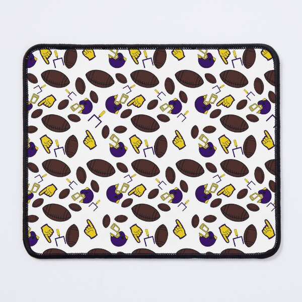 Item preview, Football seamless pattern purple and gold designed and sold by SeamlessArtists.