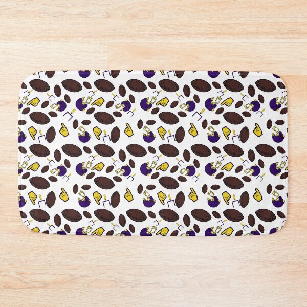 Item preview, Football seamless pattern purple and gold designed and sold by SeamlessArtists.