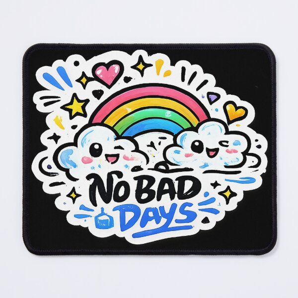 Item preview, No Bad Days – Cute Rainbow & Happy Clouds Sticker designed and sold by masalavada321.