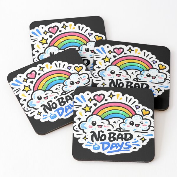 Item preview, No Bad Days – Cute Rainbow & Happy Clouds Sticker designed and sold by masalavada321.