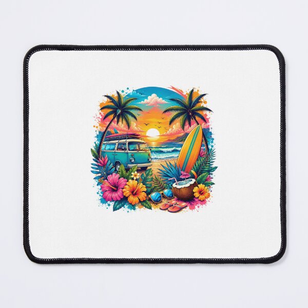 Item preview, Tropical Beach Camper Van Paradise Summer designed and sold by AchraffPrint.