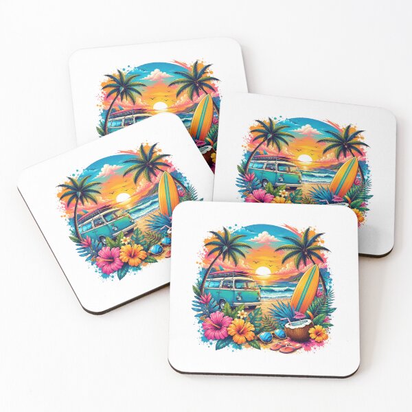 Item preview, Tropical Beach Camper Van Paradise Summer designed and sold by AchraffPrint.