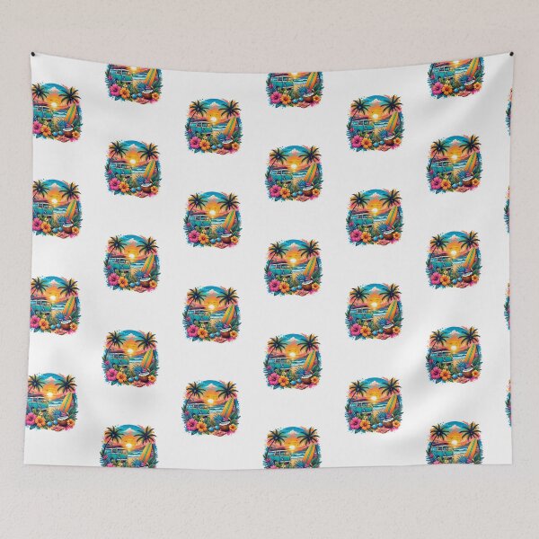 Item preview, Tropical Beach Camper Van Paradise Summer designed and sold by AchraffPrint.