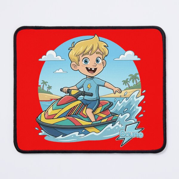 Artikelvorschau, Happy Bouno fährt im Sommer Jetski. entworfen und verkauft von BounoWorld.