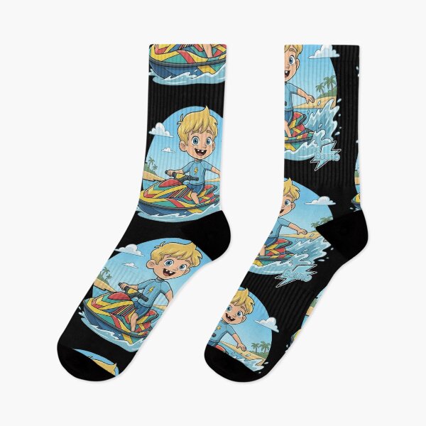 Item preview, Happy Bouno Riding a Jet Ski in Summer designed and sold by BounoWorld.