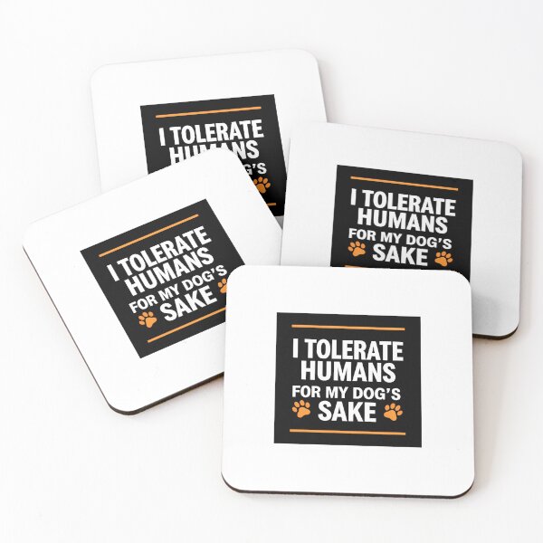 Item preview, I Tolerate Humans For My Dog's Sake - Funny Dog Lover Shirt designed and sold by Exclusive-Marma.