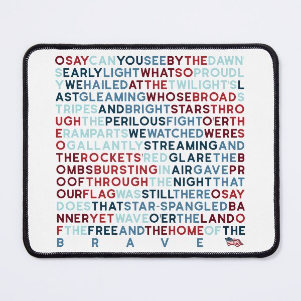 Item preview, National Anthem Lyrics 1 designed and sold by Holly Norine Design.