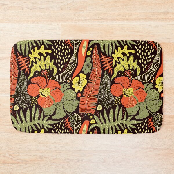 Item preview, Tropical Botanical Pattern – Exotic Flowers and Jungle Leaves designed and sold by Skryp-art.