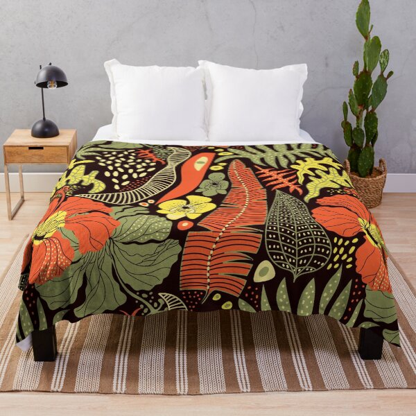 Item preview, Tropical Botanical Pattern – Exotic Flowers and Jungle Leaves designed and sold by Skryp-art.