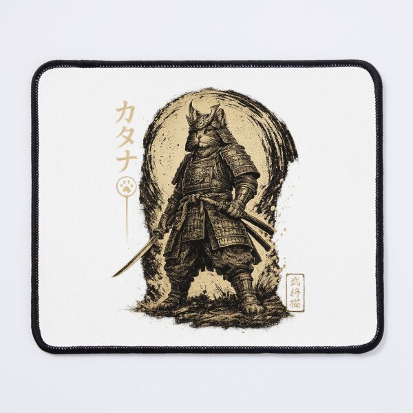 Item preview, Samurai-Cat-Katana-Japanese designed and sold by afr-saad.