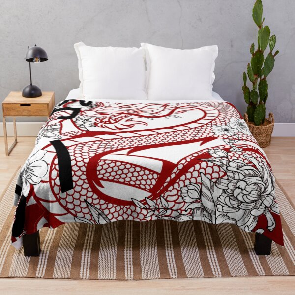 Item preview, Red & Black Oriental Dragon illustration designed and sold by urbanshop7.