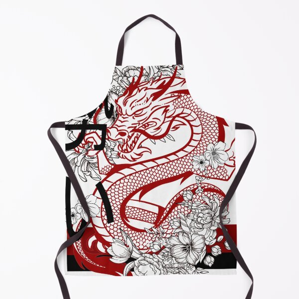 Item preview, Red & Black Oriental Dragon illustration designed and sold by urbanshop7.