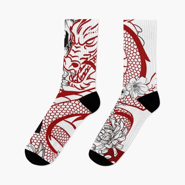 Item preview, Red & Black Oriental Dragon illustration  designed and sold by urbanshop7.
