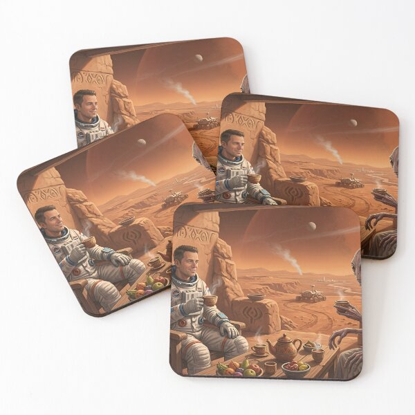 Item preview, Astronaut having tea with Martian designed and sold by WiseBow.