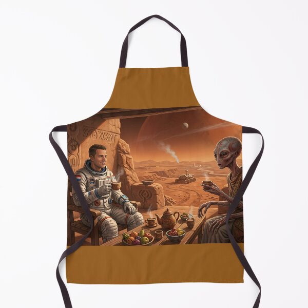 Item preview, Astronaut having tea with Martian designed and sold by WiseBow.