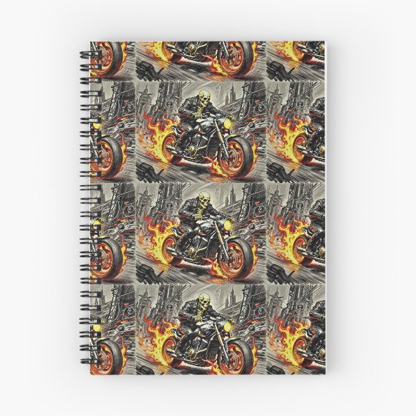 Item preview, Ghost Rider Motorbike Ink Art - Cyberpunk Skull Biker designed and sold by Staillim33.