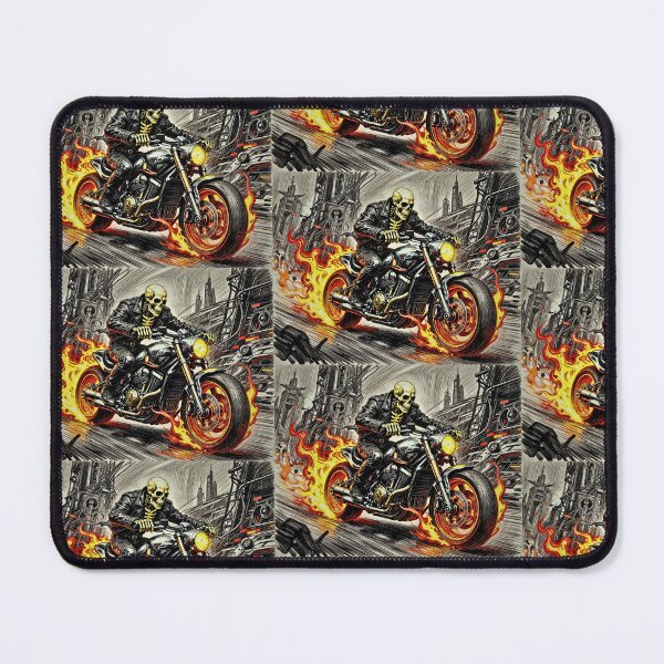 Item preview, Ghost Rider Motorbike Ink Art - Cyberpunk Skull Biker designed and sold by Staillim33.
