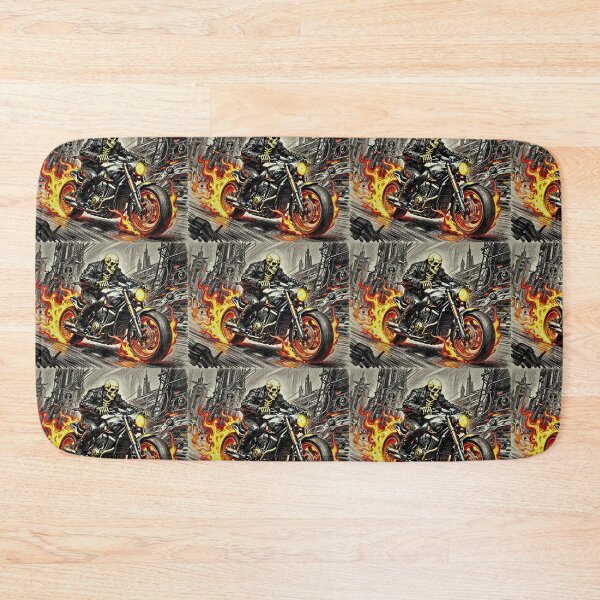 Item preview, Ghost Rider Motorbike Ink Art - Cyberpunk Skull Biker designed and sold by Staillim33.