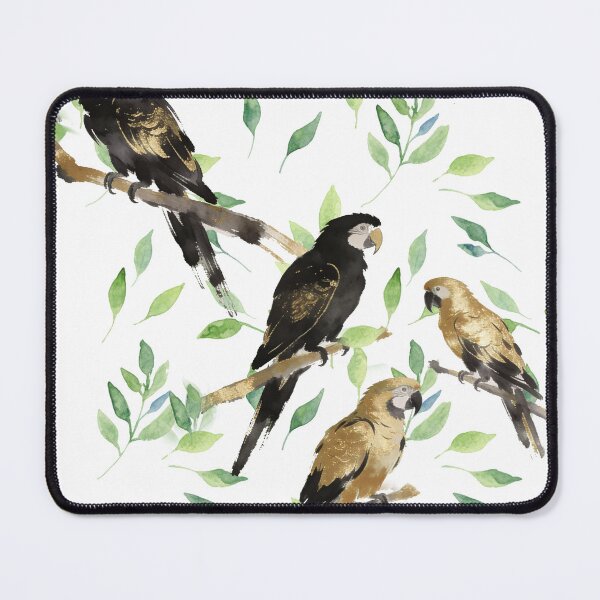 Item preview, Watercolor Vintage Macaws on Tree Branches designed and sold by wissal.studio.
