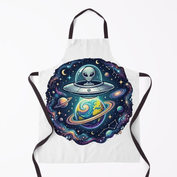 Item preview, Alien Spaceship Over Cosmic Planet designed and sold by AlienJoy.