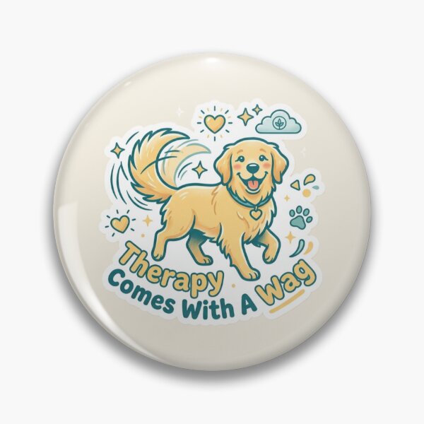 Item preview, Therapy Comes With A Wag – Cute Dog Therapy Golden Retriever Design designed and sold by Safe Haven Pets.