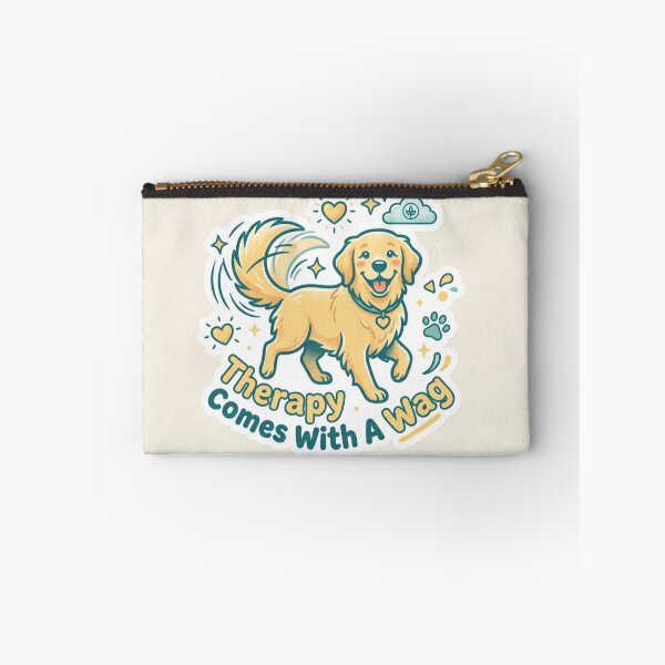 Item preview, Therapy Comes With A Wag – Cute Dog Therapy Golden Retriever Design designed and sold by Safe Haven Pets.