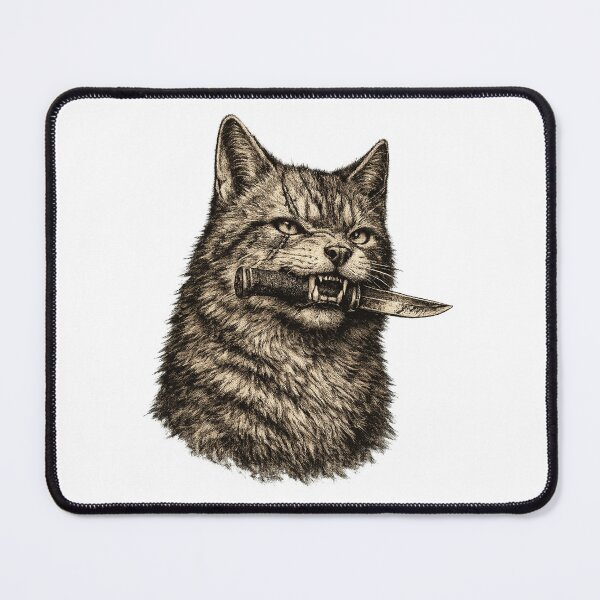 Item preview, Fierce Cat With Knife designed and sold by afr-saad.