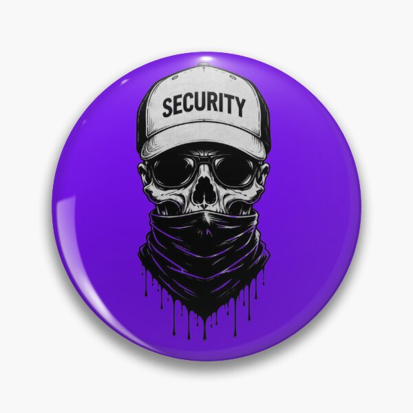 Item preview, Skull Security Cap Bandana Dark Art – Cool Security Skeleton – Black White Poster Print designed and sold by RAYBIL.